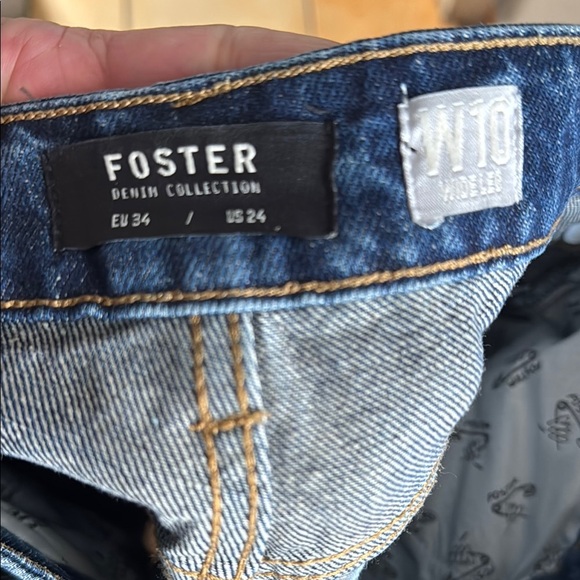 Cody Foster Blue Wide Leg Flare Jeans 35 - Picture 9 of 11